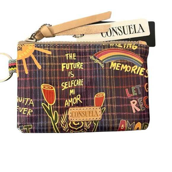 NWT Consuela Joy Zippered Pouch Coin Purse Keychain Key Holder - Picture 1 of 6
